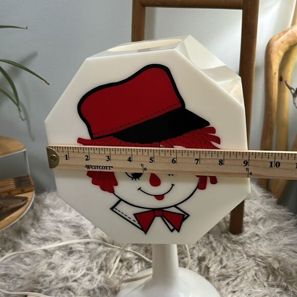 Vintage 70’s Raggedy Ann & Andy Hard Plastic Table Lamp Retro Decor Nostalgic - Picture 16 of 17